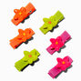 Claire&#39;s Club Neon Flowers Hair Clips - 6 Pack,