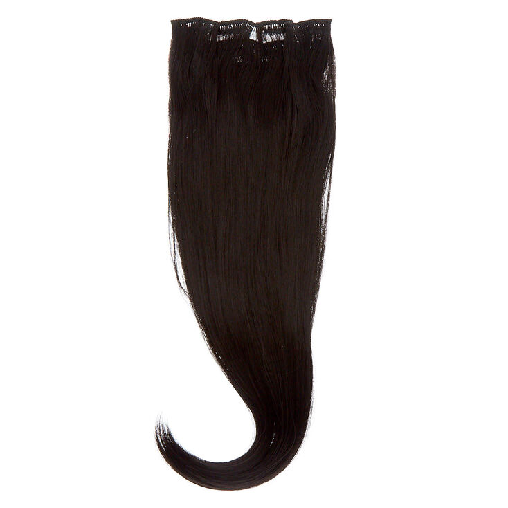 Faux Hair Clip In Extensions - Black, 4 Pack,