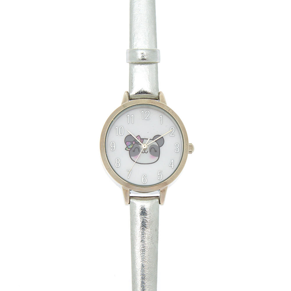 Montre Paige le panda couleur argenté,