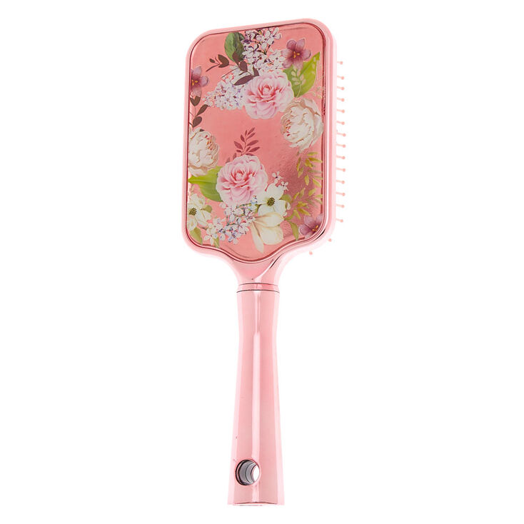 Floral Paddle Hair Brush Pink Claire S