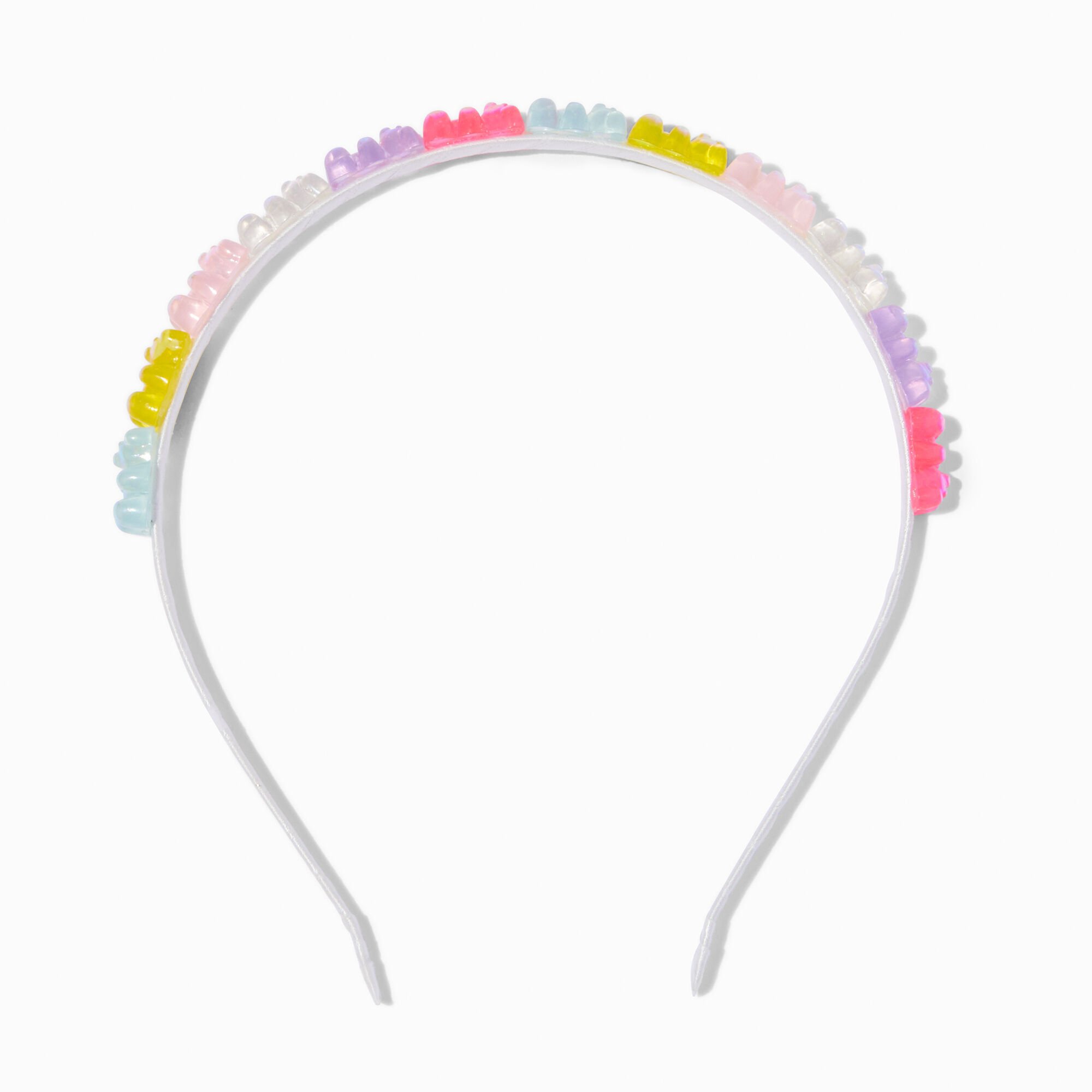 Serre-tête tons pastel iridescents oursons en gélatine Gummy Bear®,