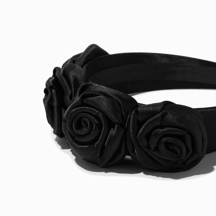 Black Roses Flower Crown Headband | Claire's US