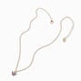 Butterfly Birthstone 16&quot; Gold Pendant Necklace - January,