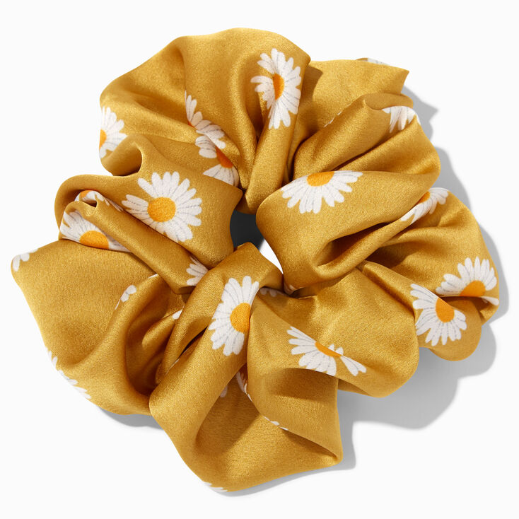 Giant Silky Yellow Daisy Hair Scrunchie
