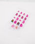 Faux ongles autocollants stiletto Barbie&trade; - Rose,