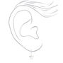 Silver 15MM Butterfly Charm Clip On Hoop Earrings,