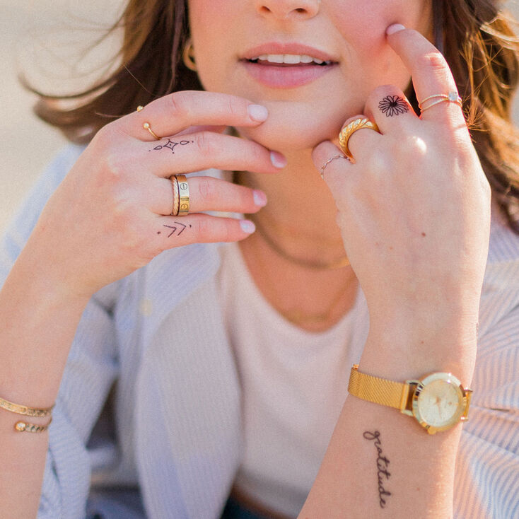 INKED by Dani Finger Tats Temporary Tattoos,