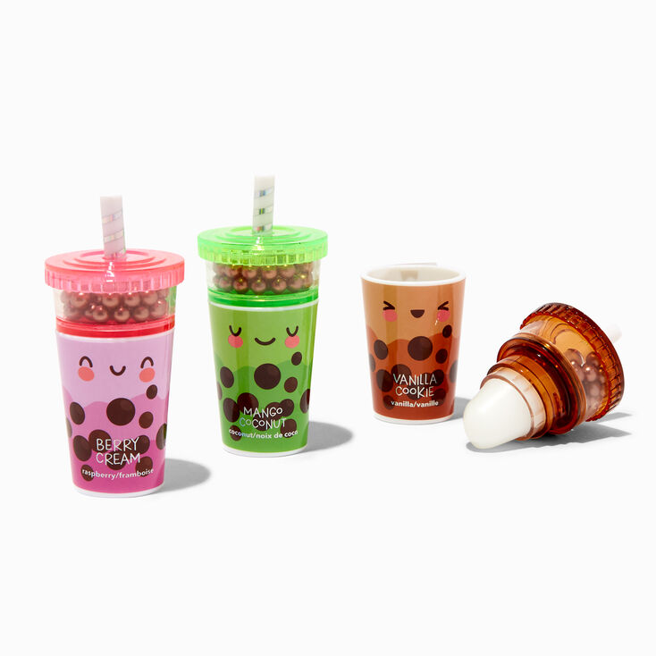 Boba Tea Shaker Lip Balm Set - 3 Pack,