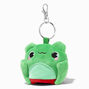 Frog &amp; Strawberry Reversible Plush Keychain,