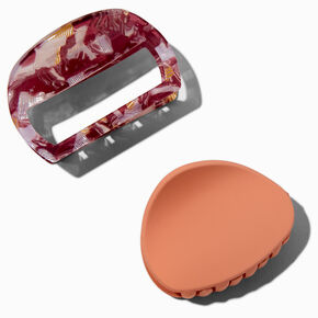 Tortoiseshell Mauve Hair Claws - 2 Pack ,