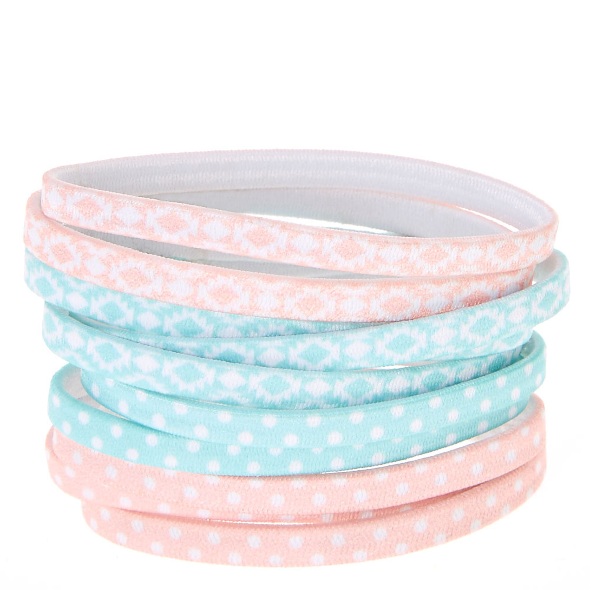 Mint And Blush No Slip Grip Hair Ties | Claire's US