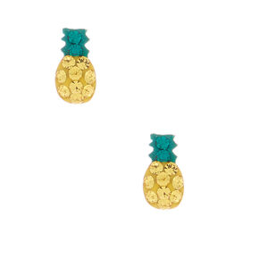 Sterling Silver Pineapple Stud Earrings,