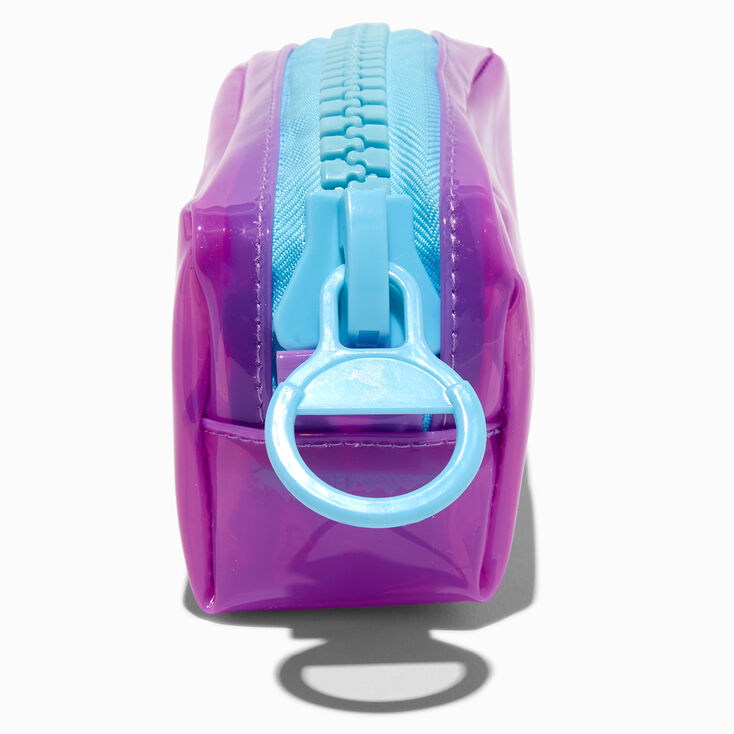 Purple Neon Colorblock Pencil Case,