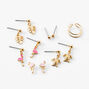 Gold Flamingo Mixed Earrings &amp; Ear Cuff Set &#40;6 Pack&#41;,