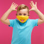 Masque en coton &eacute;moji qui tire la langue jaune - Enfant taille moyenne/grande taille,