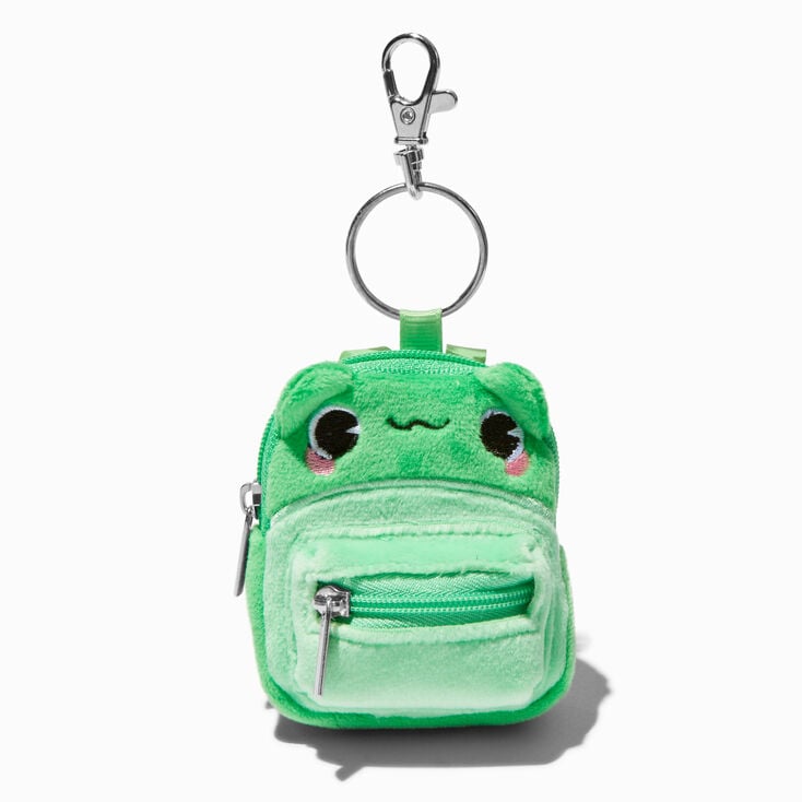 Porte-cl&eacute;s mini sac &agrave; dos grenouille verte,