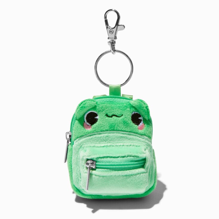 Green Frog Mini Backpack Keychain,
