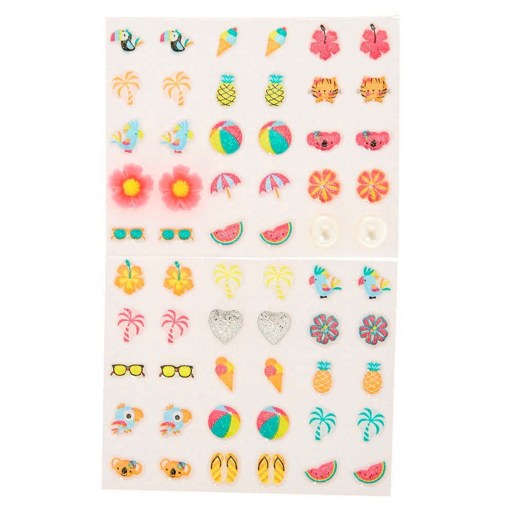 Lot de 30 boucles d'oreille autocollantes du Club Claire's,