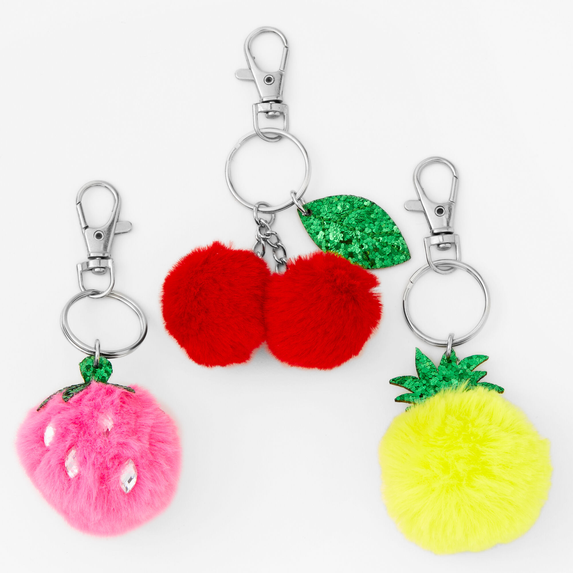 Claire's pom pom keychain clearance