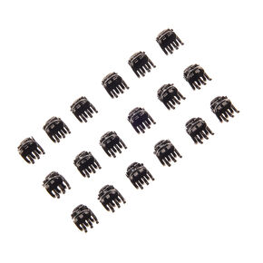 Classic Mini Hair Claws - Black, 18 Pack,