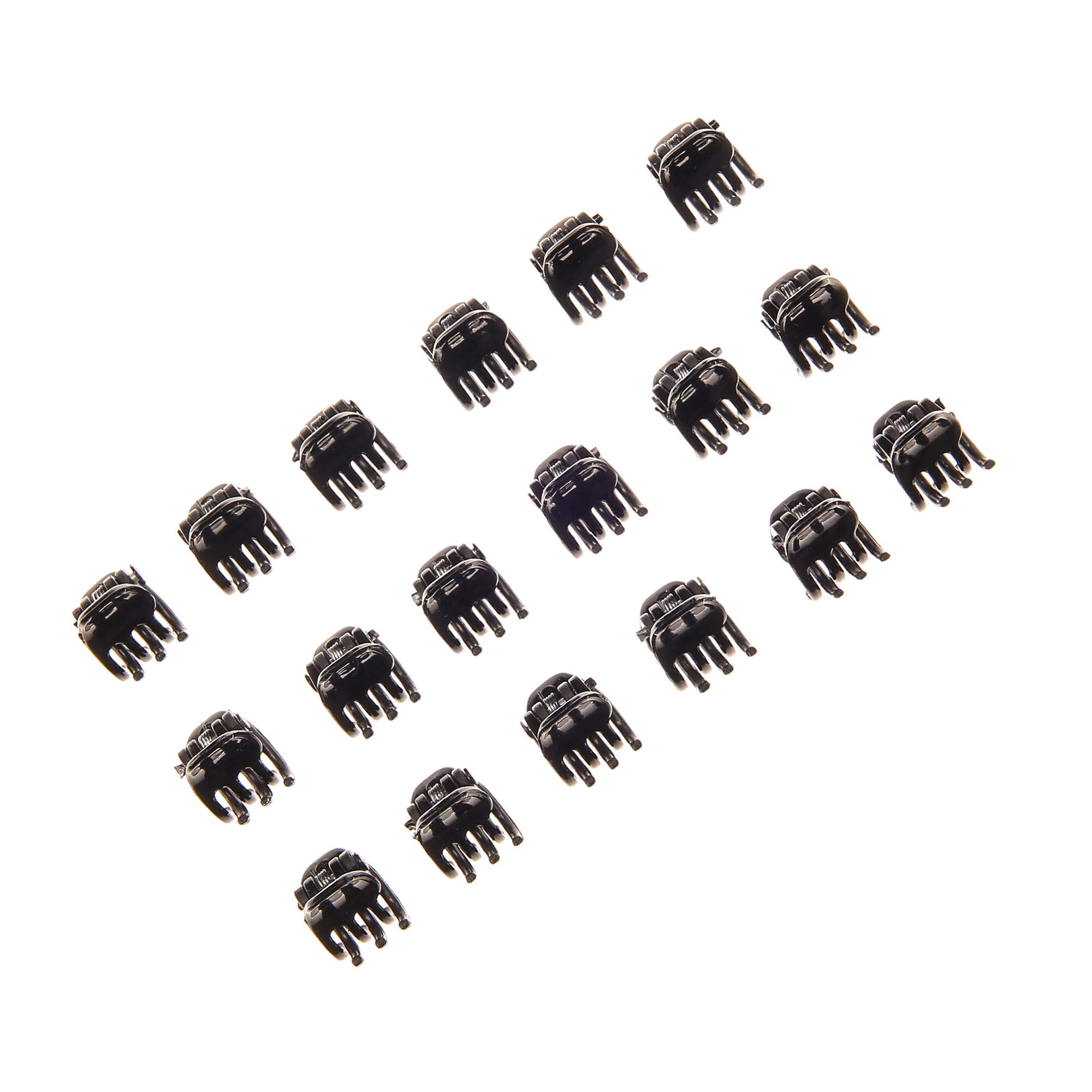 View Claires Classic Mini Hair Claws 18 Pack Black information