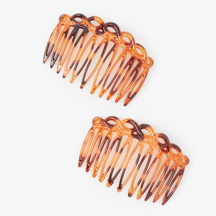 Claire's Peignes à cheveux motif écaille de tortue en filigrane - Lot de 2