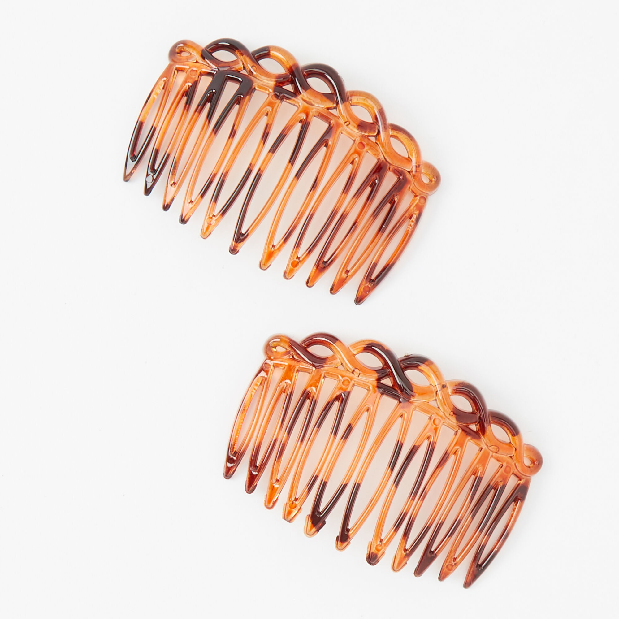View Claires Filigree Tortoiseshell Hair Combs 2 Pack information