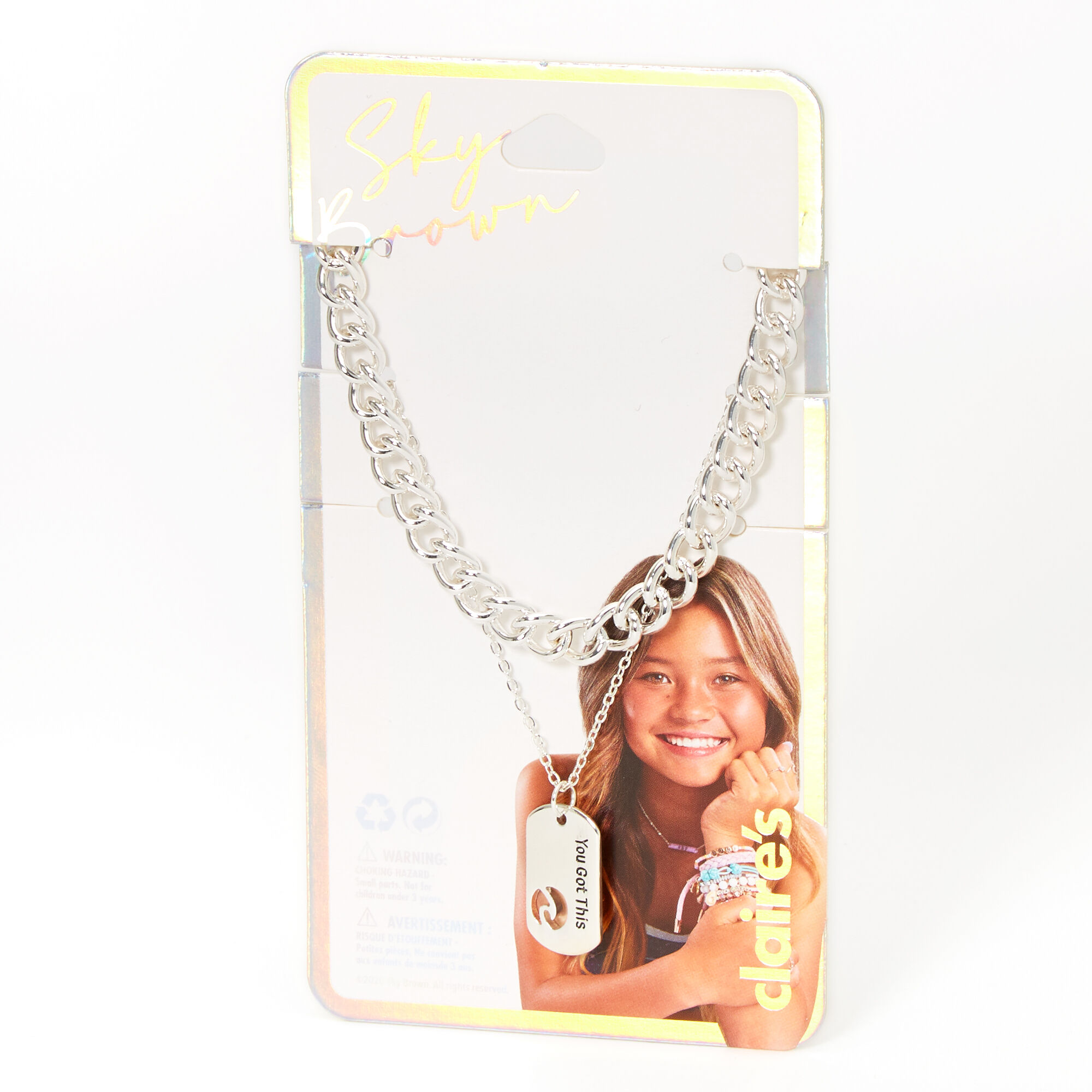 Sky Brown™ Silver Chain Choker Necklaces - 2 Pack,