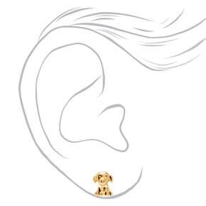 18k Gold Plated Dog Park Stud Earrings - 3 Pack,