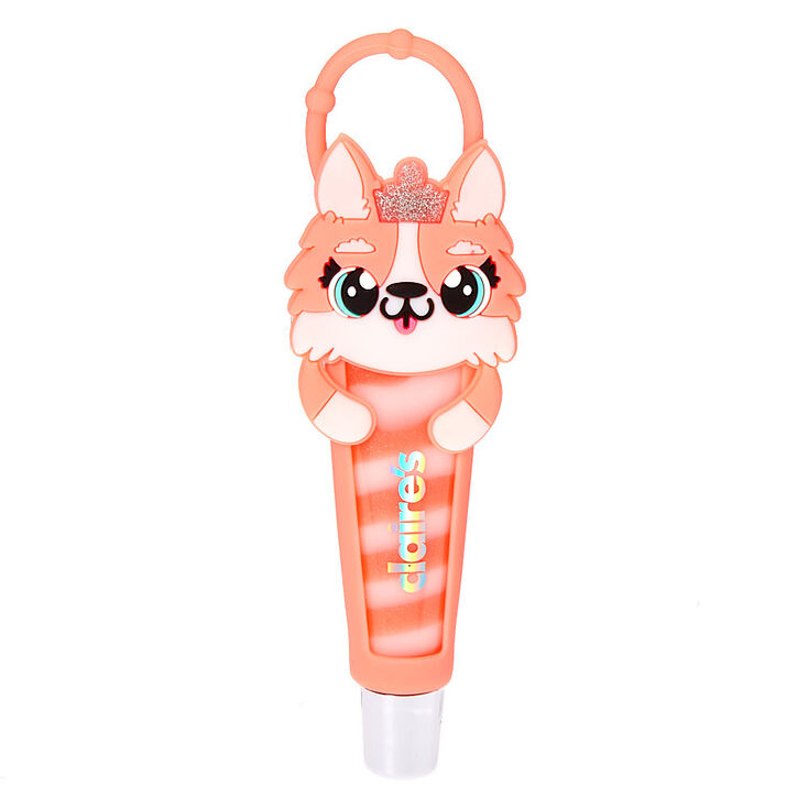 Claire's Tube de gloss Queenie la chienne corgi - Pêche