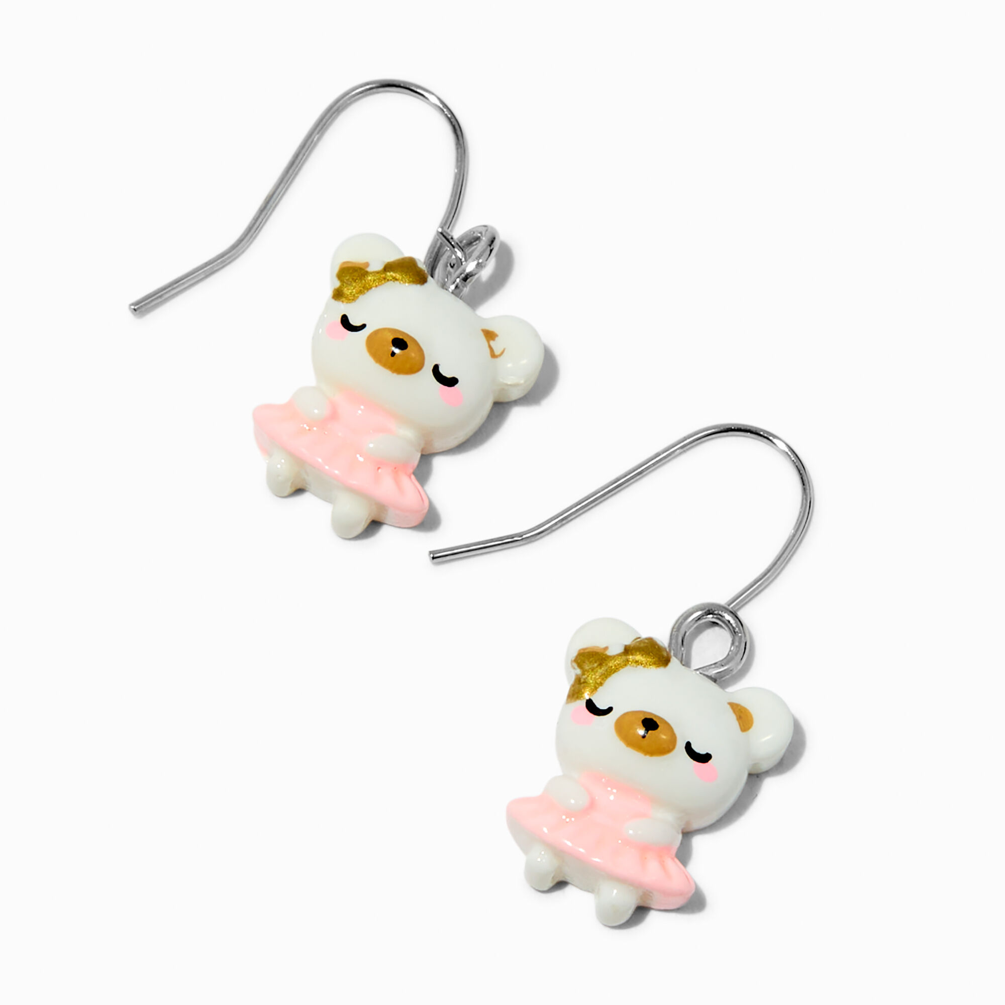 View Claires Ballet Bear 05 Drop Earrings Silver information