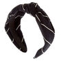Striped Knotted Headband - Black,