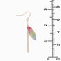 Gold Fairy Wing 2&quot; Drop Earrings,
