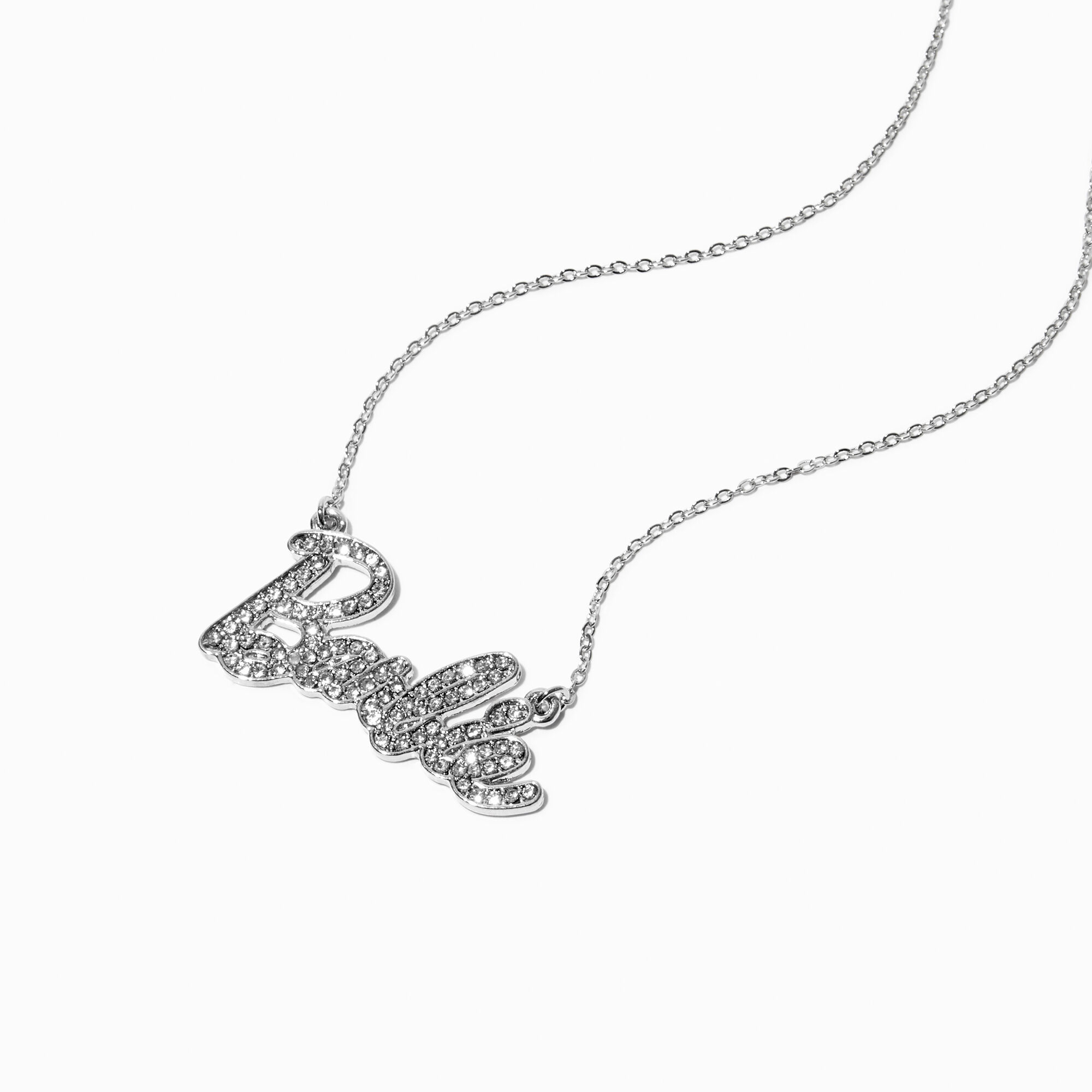 Barbie Silver Logo Necklace