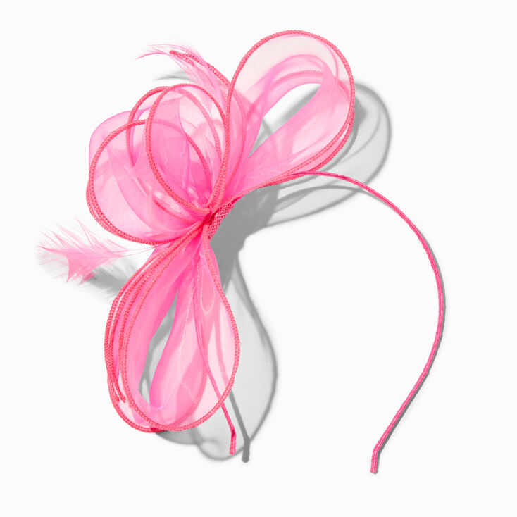 Hot Pink Chiffon Fascinator Headband,