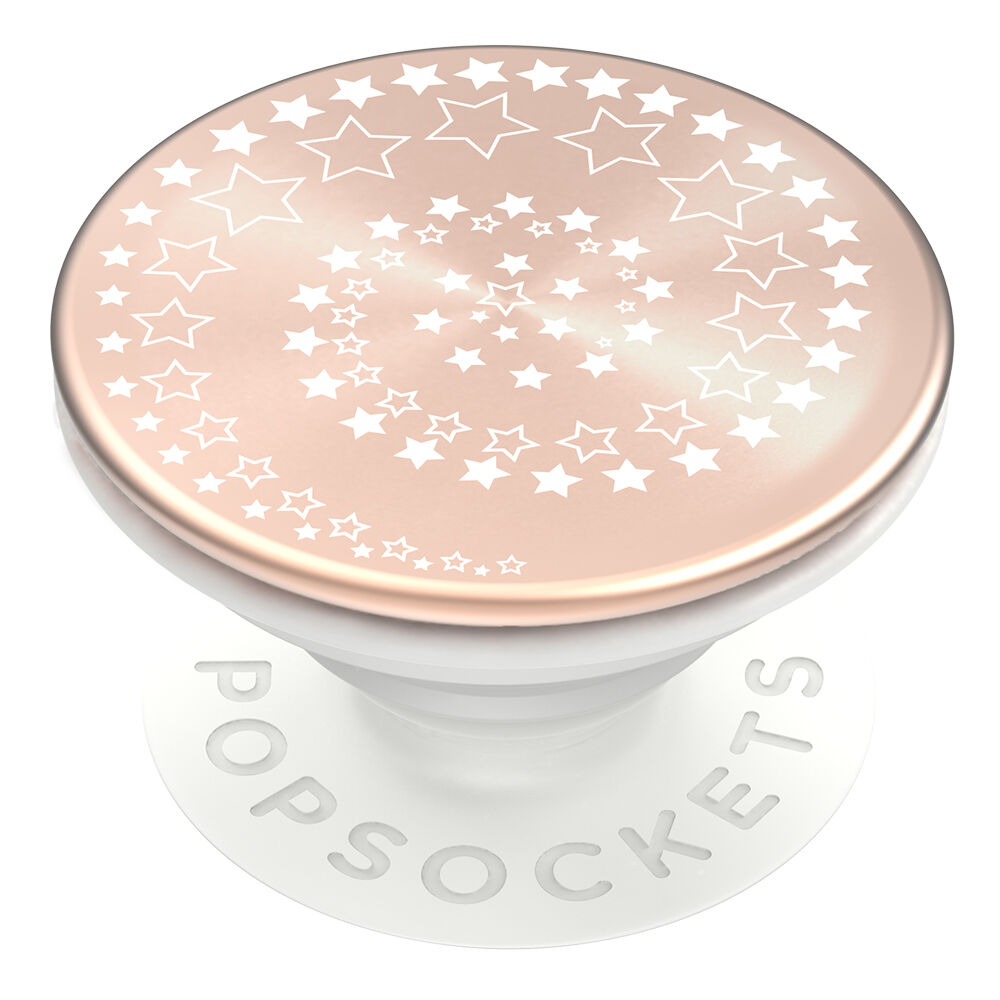 PopSocket PopGrip spirale d’étoiles couleur doré rose,