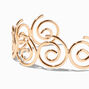 Gold-tone Swirl Cuff Bracelet Set - 2 Pack,