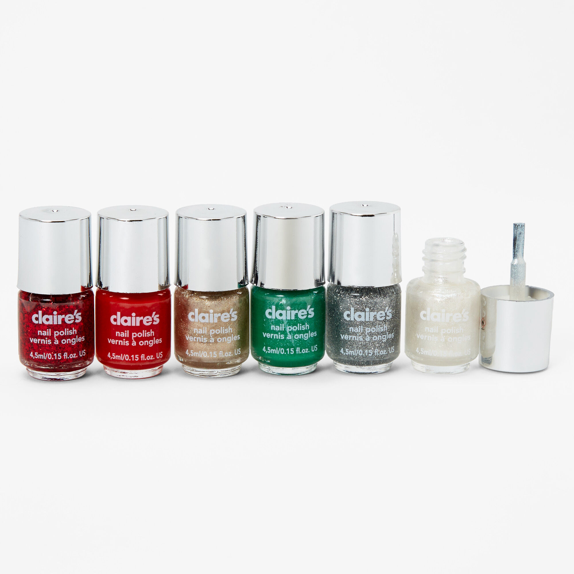 Festive Bright Mini Nail Polish Set - 6 Pack,