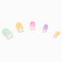 Pastel Lace Glitter Square Press On Vegan Faux Nail Set -  24 Pack,