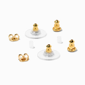 18K Gold Plated Earring Back Replacements - 4 Pack,