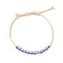 Blue Bead Adjustable Cord Wish Bracelet,