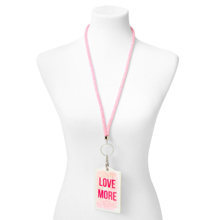 &quot;Love More&quot; Lanyard - Pink,