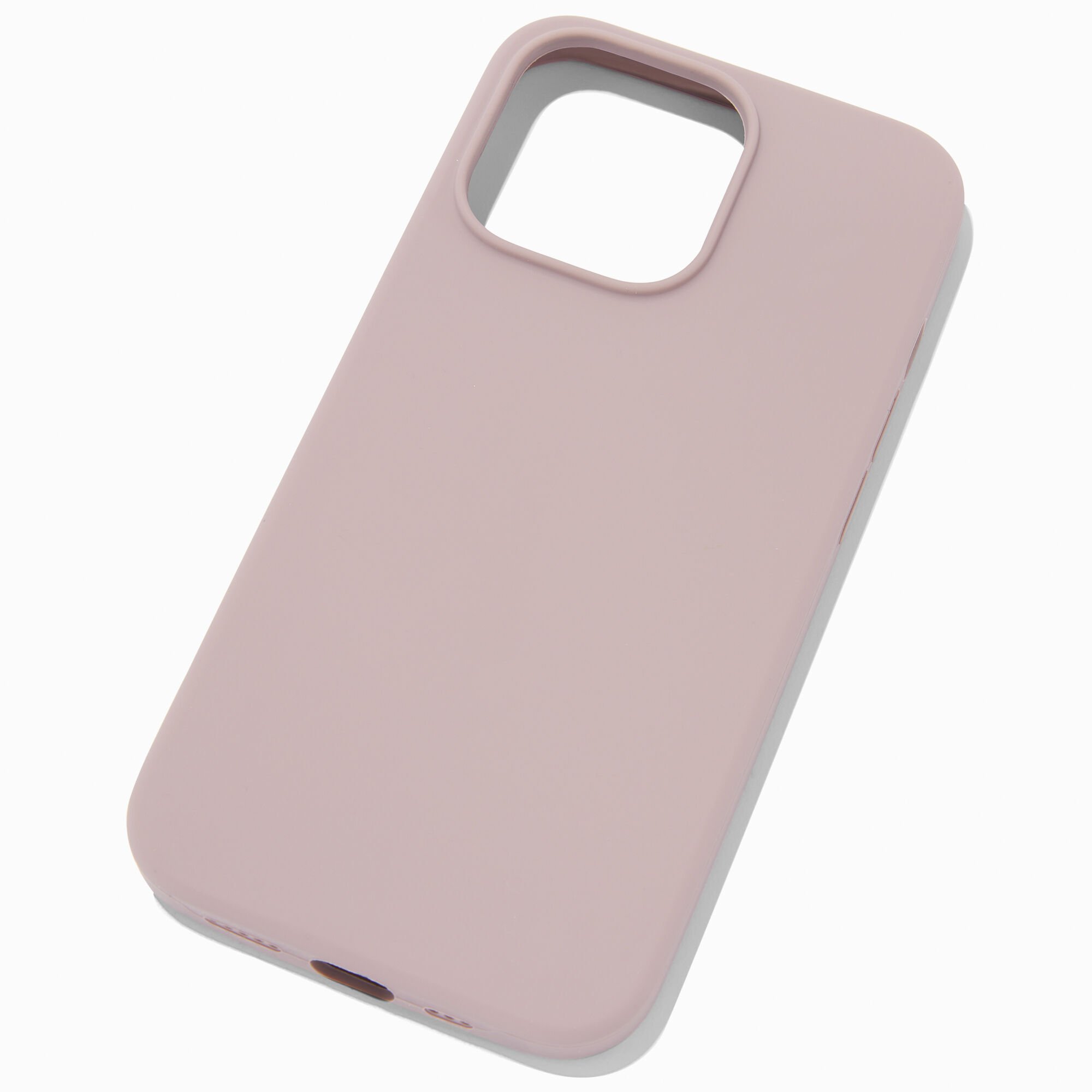 View Claires Solid Silicone Phone Case Fits Iphone 13 Pro Mauve information