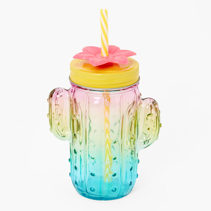 Cactus Shaped Mason Jar Tumbler,