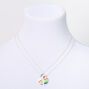 Best Friends Rainbow Heart Pendant Necklaces - 2 Pack,
