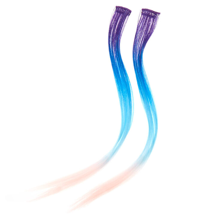 Mermaid Ombre Dash Faux Hair Extensions Claire S Us