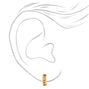 18k Gold Plated One 10MM Braided Chain Hoop Earring,