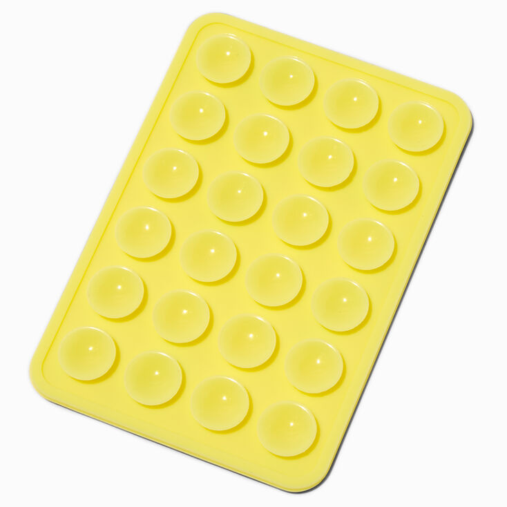 Grip pour portable jaune &agrave; ventouses,