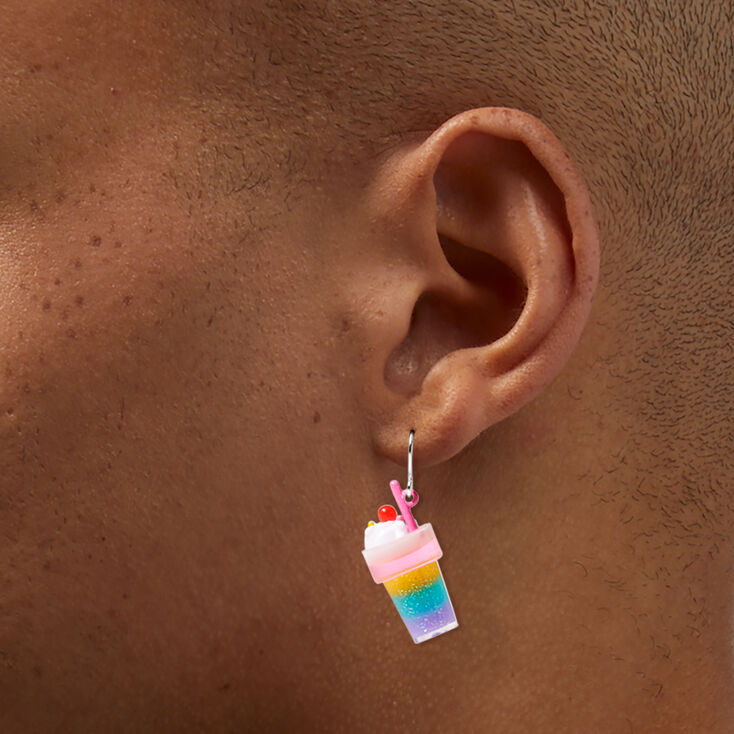 Rainbow Milk 1&quot; Drop Earrings,