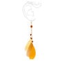Gold 6&quot; Wooden Beaded Drop Earrings - Yellow,
